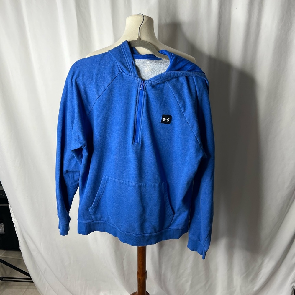 Men’s Under Armour Blue Quarter-Zip Hoodie Sweatshirt – Size Large